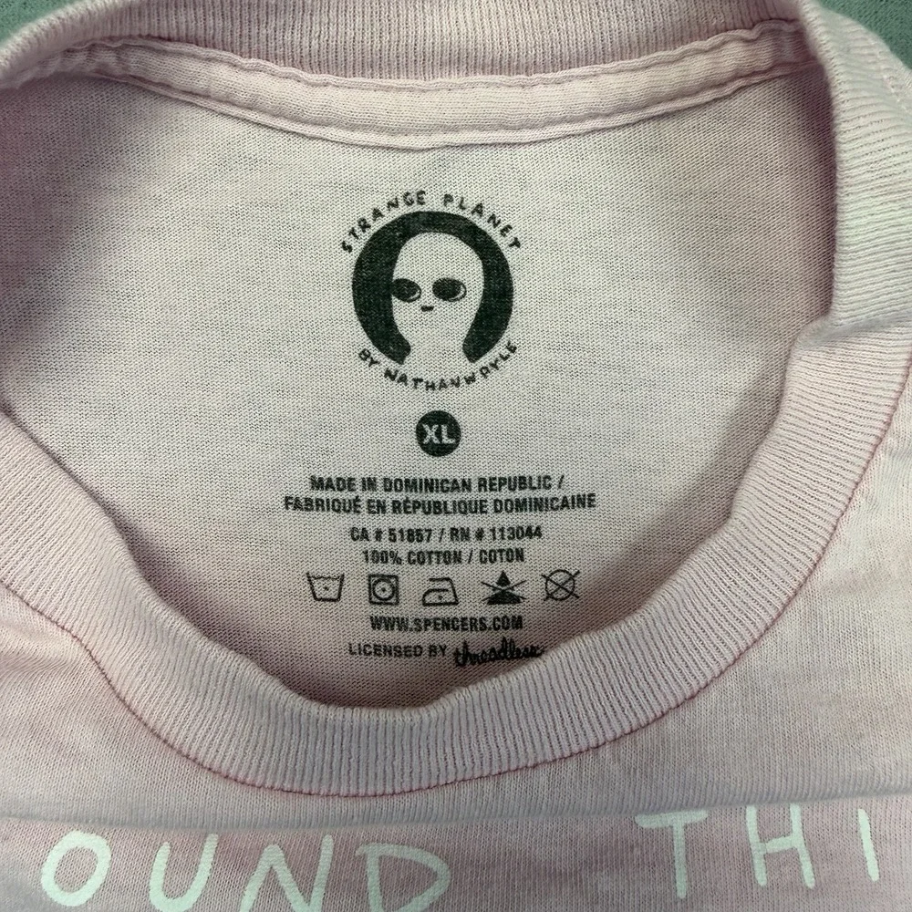 Strange Planet I Found This Its Vibrating T Shirt Alien Cat Pink XL